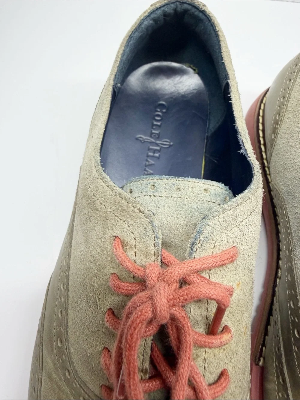 Cole Haan Suede Leather Oxford Lace Up Loafers